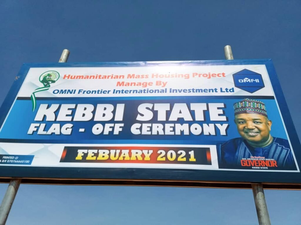 Bagudu flags off construction of Housing Estate