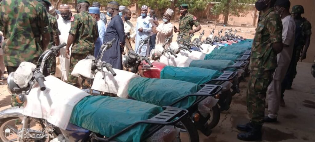 Kebbi Governmentt donates 8 Hilux vehicles, 20 Motorcycles to Military