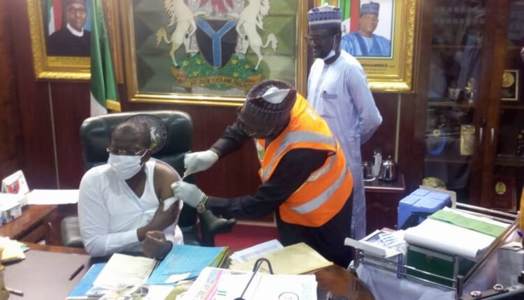Governor Matawalle Receives First Dose Of COVID-19 Vaccine In Gusau