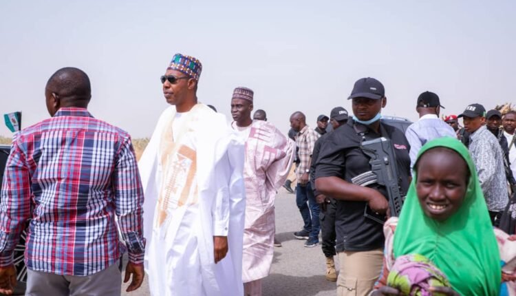 How Zulum Stopped Convoy Along Monguno To Lift 12 Women Fetching Firewood