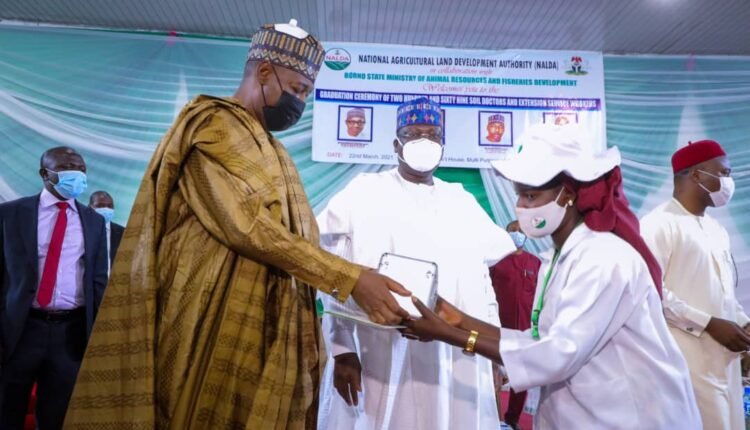 Zulum Hosts Senate President As FG Graduates 269 Soil Doctors Extension Workers