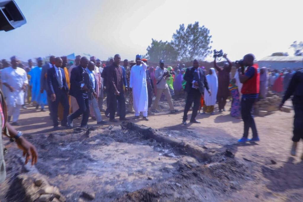 Zulum returns to Dikwa after second attack, joins Friday prayers, tells residents Buhari has given assurance