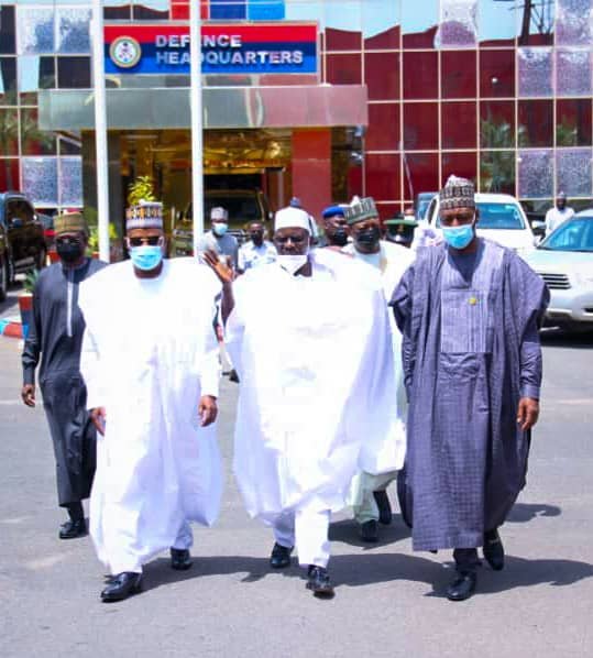 Boko Haram: Zulum, Borno’s Senators Visit CDS, COAS In Abuja 