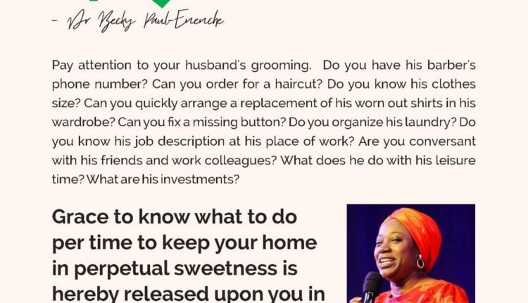 RELATIONSHIP TIPS: PAY ATTENTION TO YOUR HUSBAND'S GROOMING
