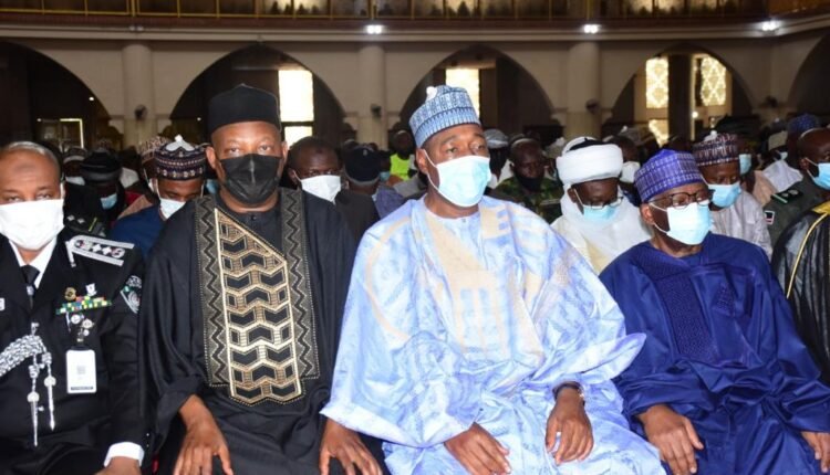 Zulum, Shettima, Kyari join VIPs for funeral of late COAS in Abuja