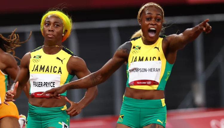 Thompson-Herah beats Fraser-Pryce for women’s 100m gold in Jamaican sweep