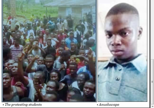 FUTA students protest death of colleague