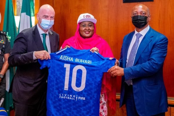 Aisha Buhari counsels parents to encourage the Girl-Child to embrace Football