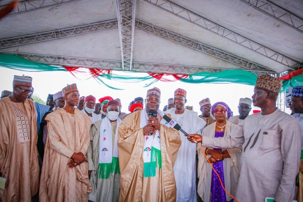 Governor Fintiri, Atiku Receive Former SSG, Thimno, Others Who Join PDP