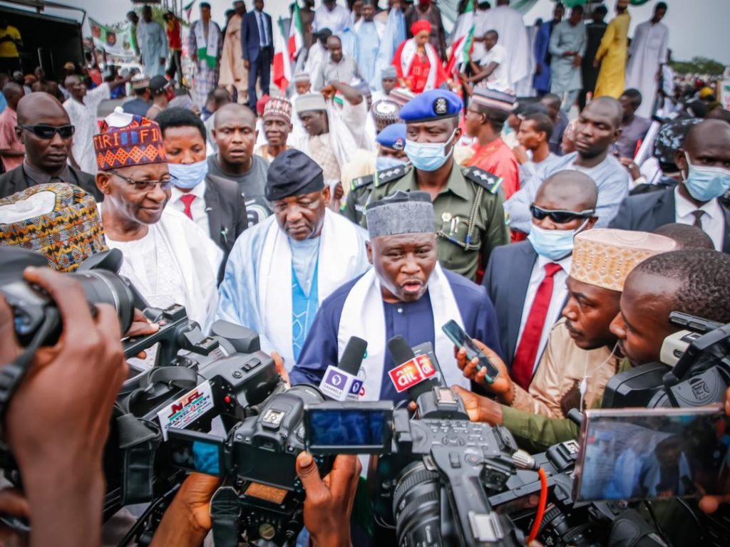 Governor Fintiri, Atiku Receive Former SSG, Thimno, Others Who Join PDP