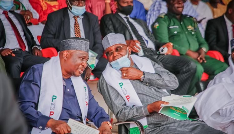 Governor Fintiri, Atiku Receive Former SSG, Thimno, Others Who Join PDP