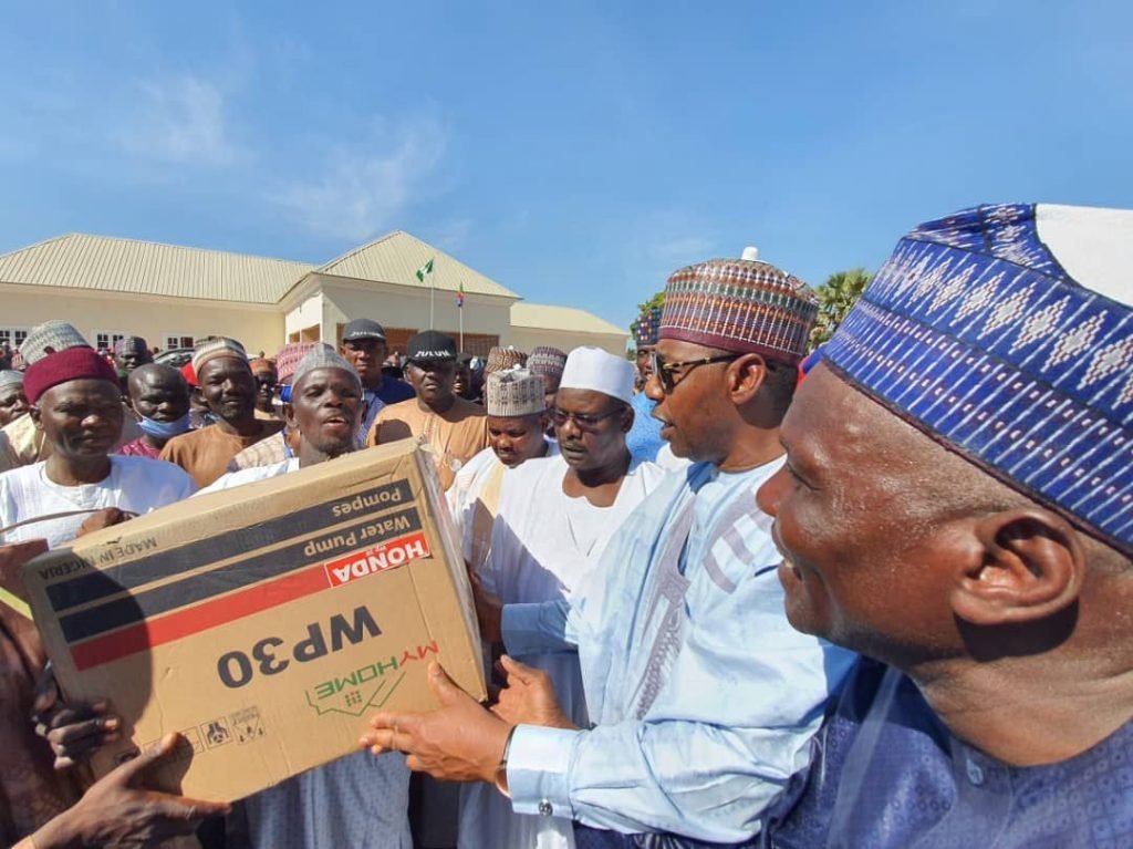 Day-4 in Southern Borno: Zulum Shares Tools to 1,750 Farmers from Bayo, Shani, Hawul