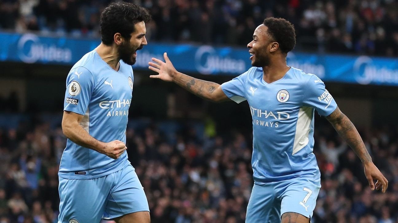 Manchester City hold off Leicester City comeback in 9-goal thriller