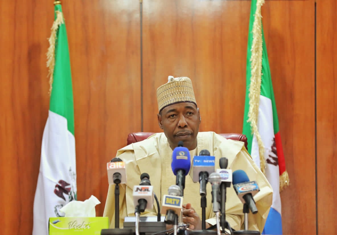 Borno: Zulum worried over rise of ISWAP terrorists