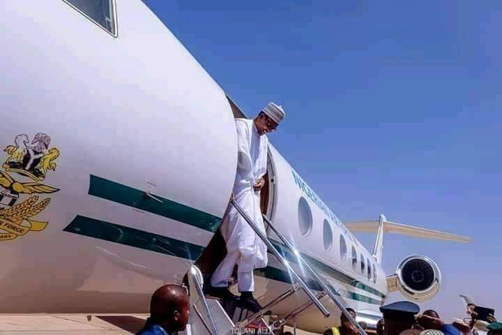 Gov. Bagudu welcomes President Buhari in Sokoto 