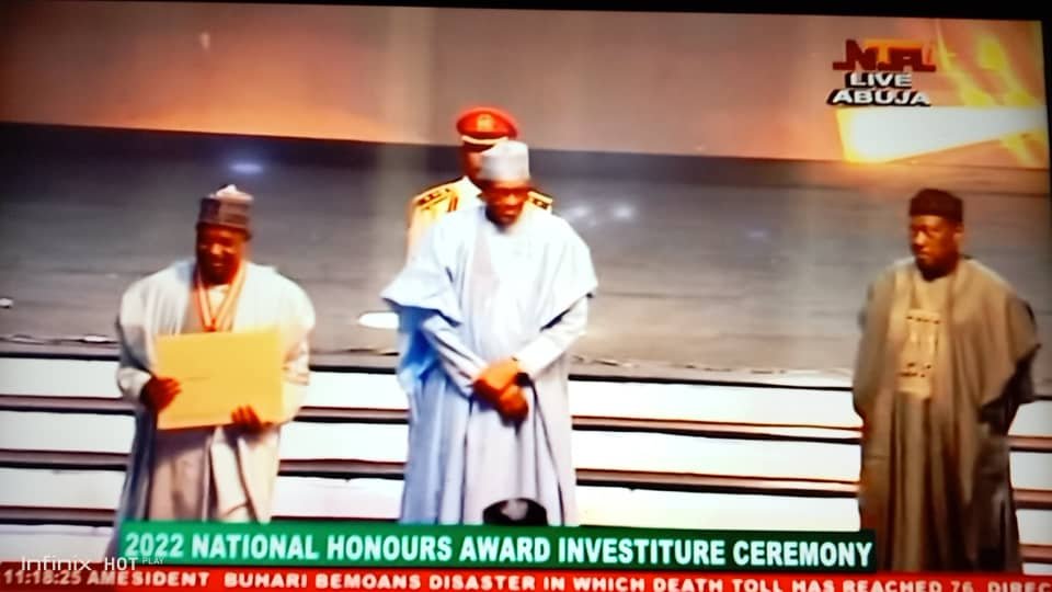 Gov Bagudu bags CON award