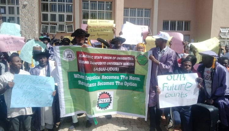 ASUU protests withheld salaries at Usmanu Danfodio University, Sokoto