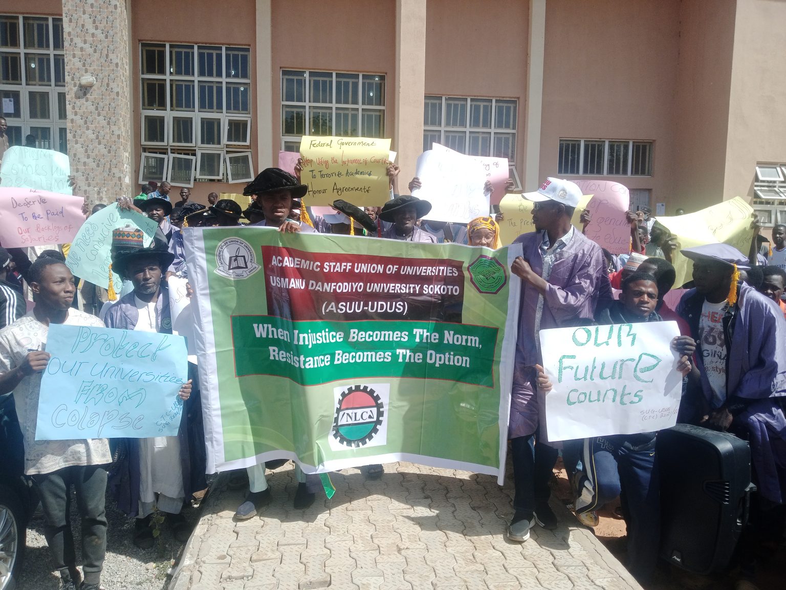 ASUU protests withheld salaries at Usmanu Danfodio University, Sokoto