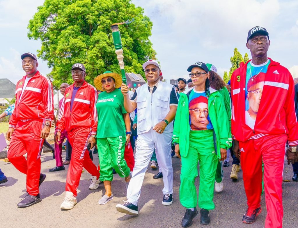 Uzodimma receives Torch of Unity for 21st National Sports Festival