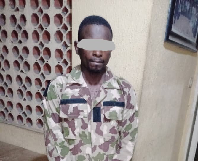 Police arrest fake soldier for alleged fraud in Lagos