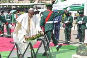 AFRDC: Buhari, Lawan, others honour fallen heroes in Abuja