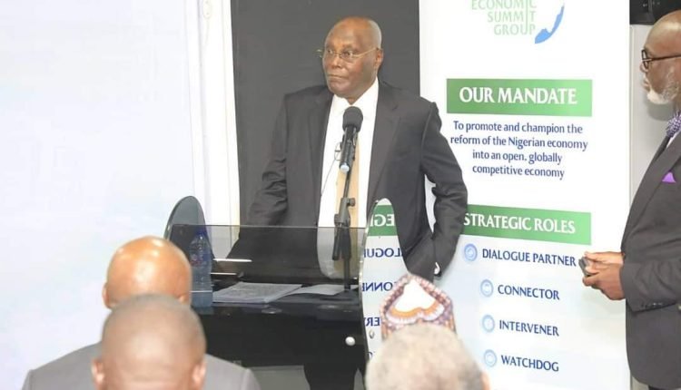 Presentation by Atiku Abubakar, GCON,at the Nigeria Economic Summit Group Presidential Dialogue on the Economy, at the Summit House, Ikoyi, Lagos.