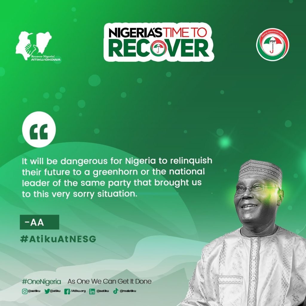 Presentation by Atiku Abubakar, GCON,at the Nigeria Economic Summit Group Presidential Dialogue on the Economy, at the Summit House, Ikoyi, Lagos.