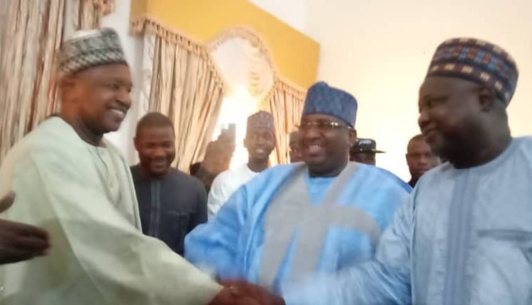 Gov Bagudu rejoices with Gov-elect, Dr. Nasir Idris, Kauran Gwandu 