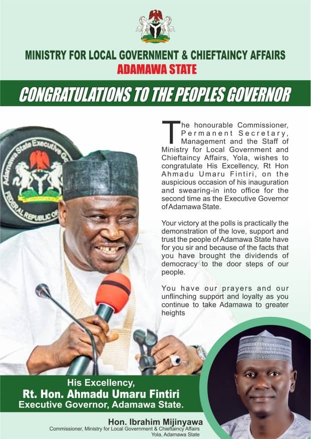 Governor Ahmadu Umaru Fintiri of Adamawa State
