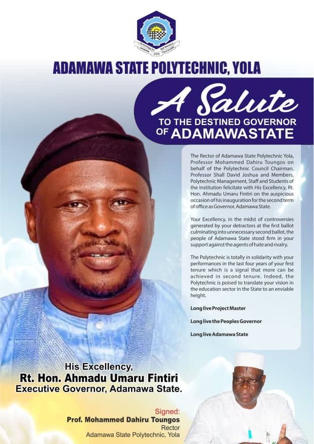 Governor Ahmadu Umaru Fintiri of Adamawa State