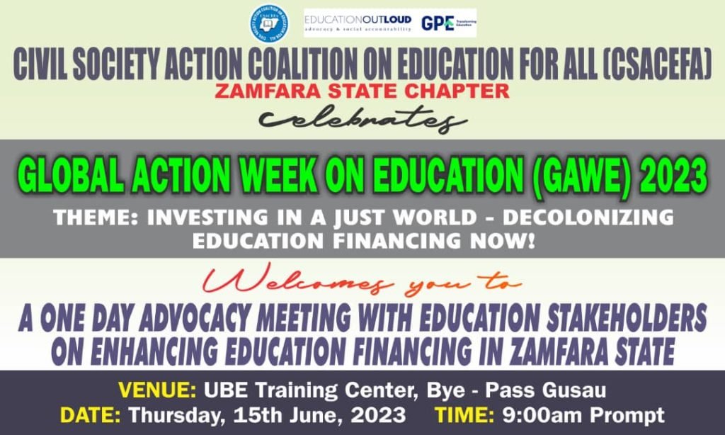 SCACEFA URGES ZAMFARA GOVERNMENT TO GIVE PRIORITY TO EDUCATION SECTOR