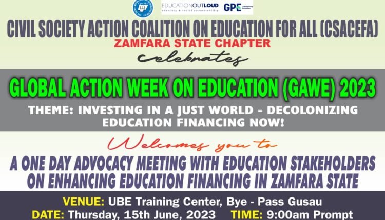SCACEFA URGES ZAMFARA GOVERNMENT TO GIVE PRIORITY TO EDUCATION SECTOR
