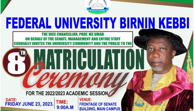8th Matriculation: FUBK attracts 10,000 applicants, matriculates 3,062 students 