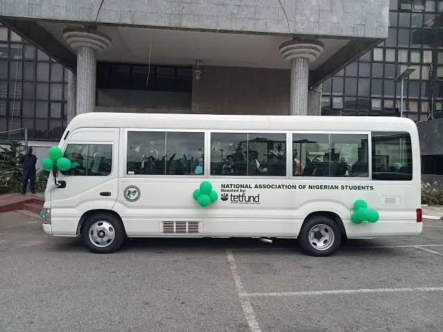 TETfunf: Present 30-Seater Coaster Bus to NANS,engages them in project monitoring on campuses