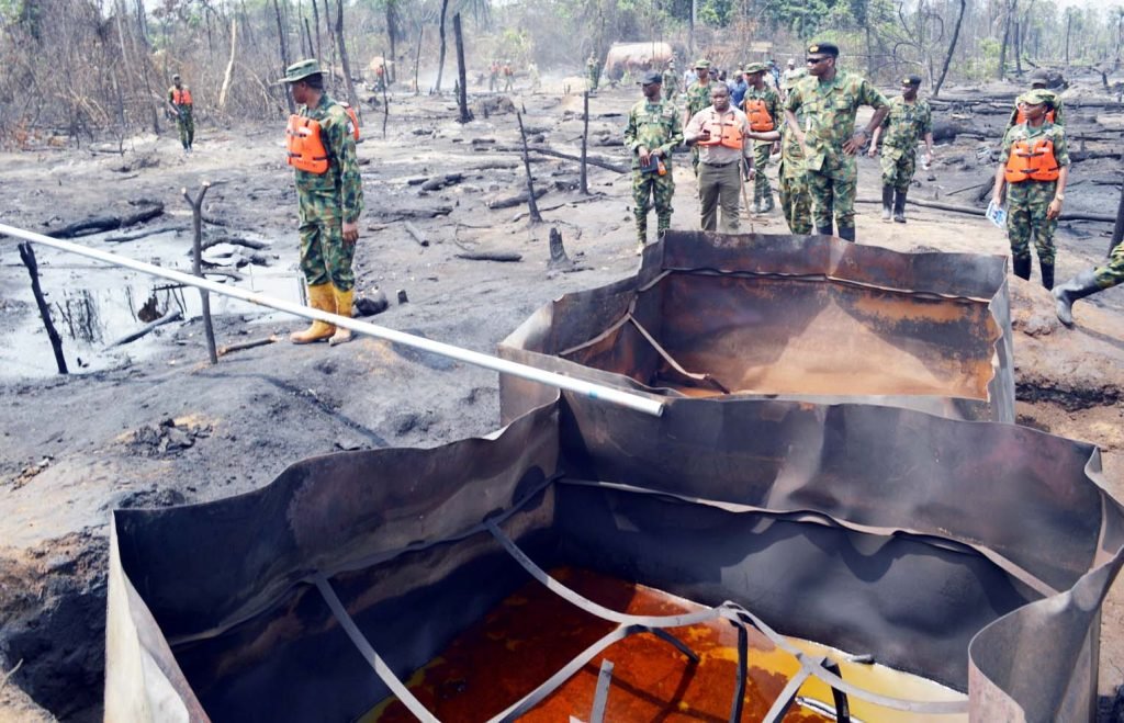 Troops destroy 30 illegal refining sites, 125 storage tanks in Niger Delta
