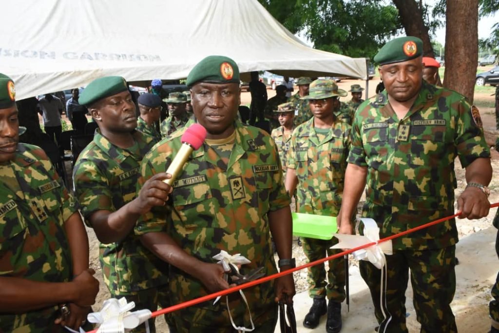 GOC  inaugurates 12 residential blocks for Soldiers in Giginya Barracks, 