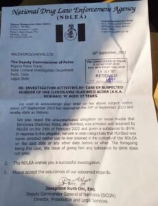 NDLEA debunks police’s claim over inquiry on arrest and detention of Mohbad
