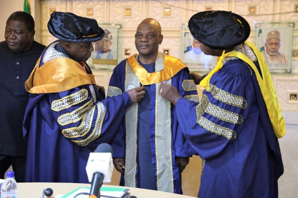 TETfund Boss Echono conferred with the Investiture as Fellow Historical Society of Nigeria