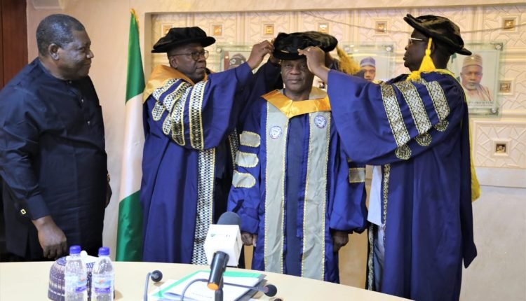 TETfund Boss Echono conferred with the Investiture as Fellow Historical Society of Nigeria