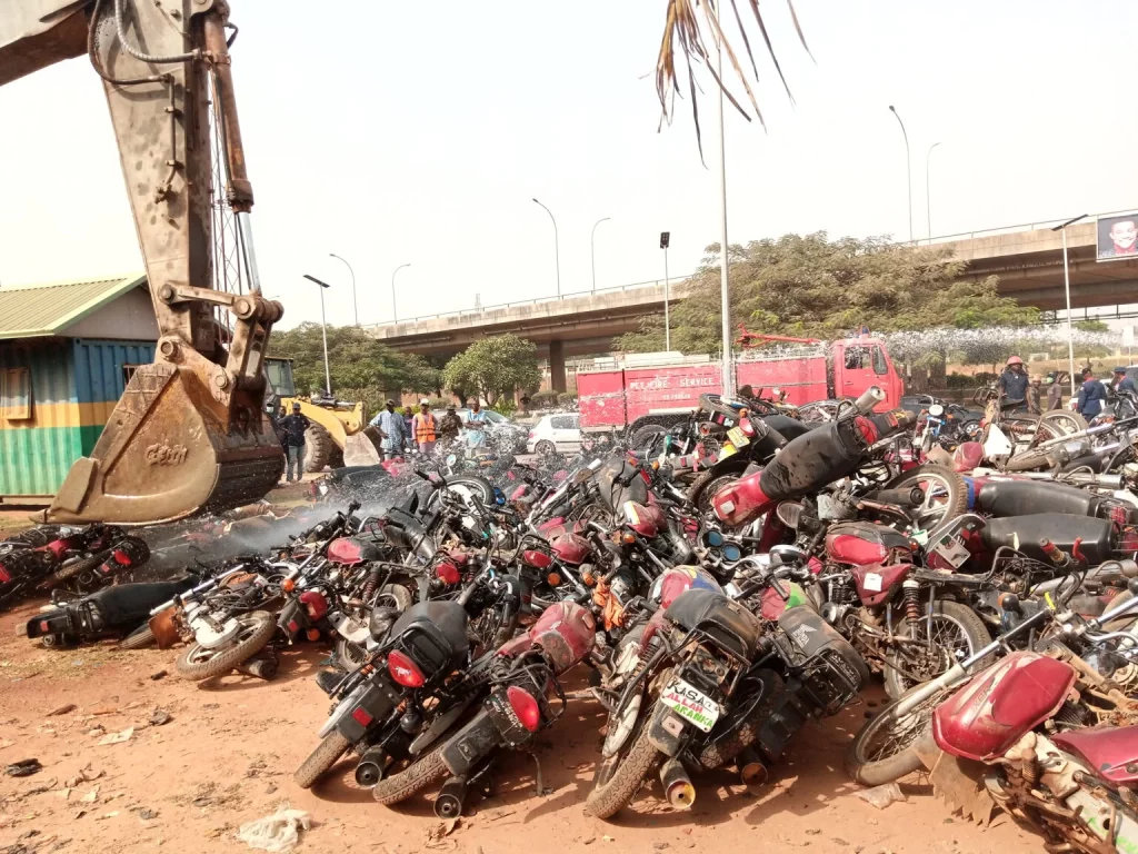 FCTA impounds, crushes 1,509 commercial motorcycles in Abuja in 5 months