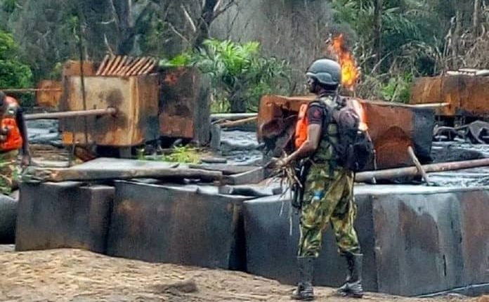 JTF Discovers 14 Illegal Refining Sites In Rivers