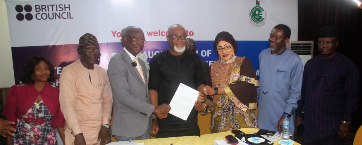 PHOTO NEWS: The Executive Secretary of NCCE and the Director British Council Signing the MoU