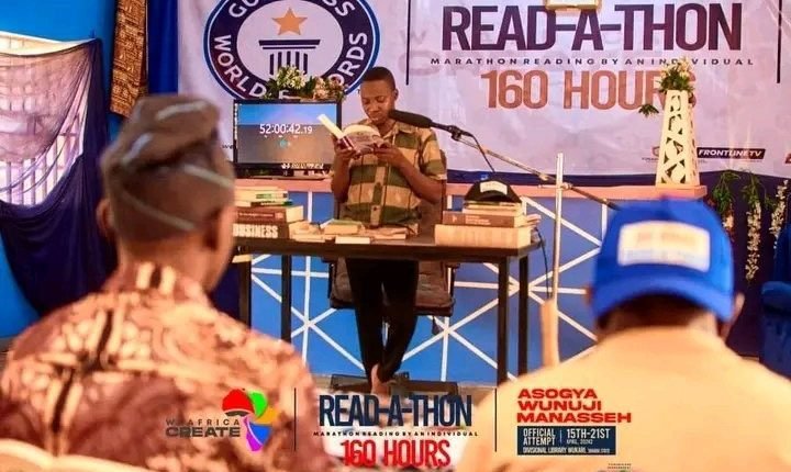 Taraba man Wunuji Manasseh breaks world record for longest reading hours