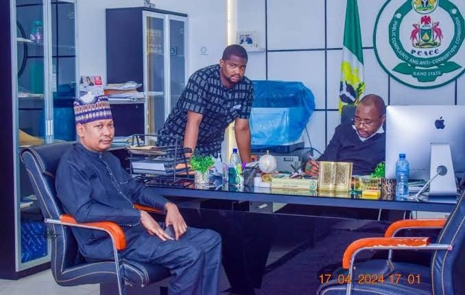 Ganduje’s son visits Kano anti-graft agency, supports prosecution of father, others