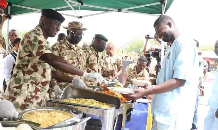 Lagbaja Holds Easter Luncheon with Troops, Commends Troops for Commitment and Sacrifice