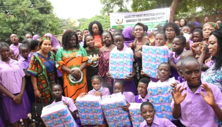 FCT students applaud NAWOJ, others for free sanitary pads