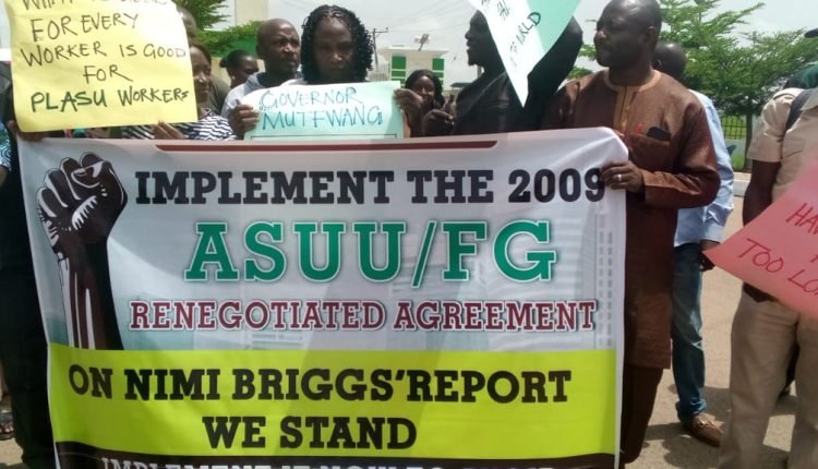 ASUU- PLASU Protests Over Federal Goverment Failure to Implement the 20199 Agreement with ASUU.