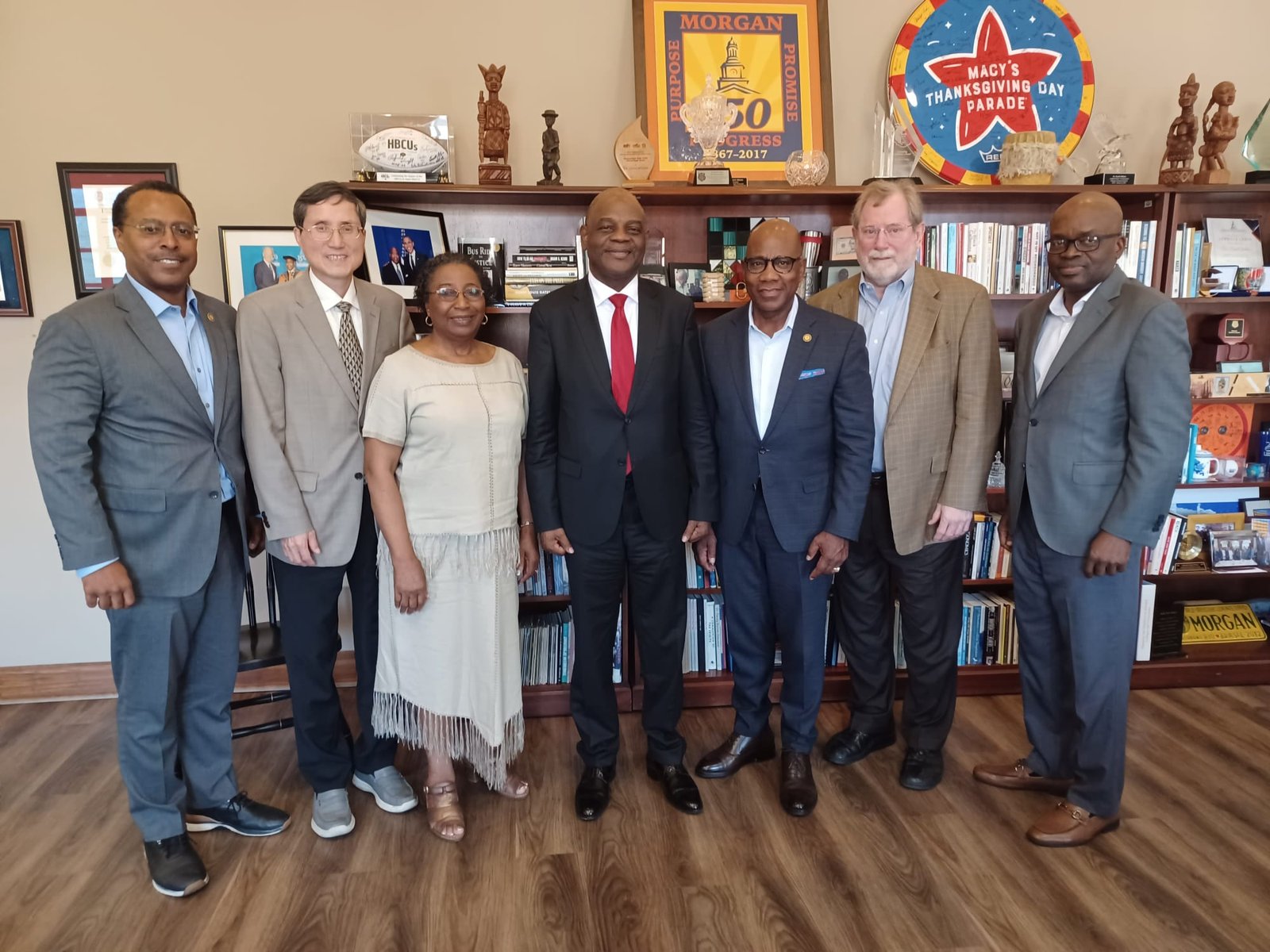 PHOTO NEWS: ES Tetfund, Arc Sonny Echono paid a courtesy visit to President David Wilson after a productive meeting with Tetfund scholars at Morgan State University