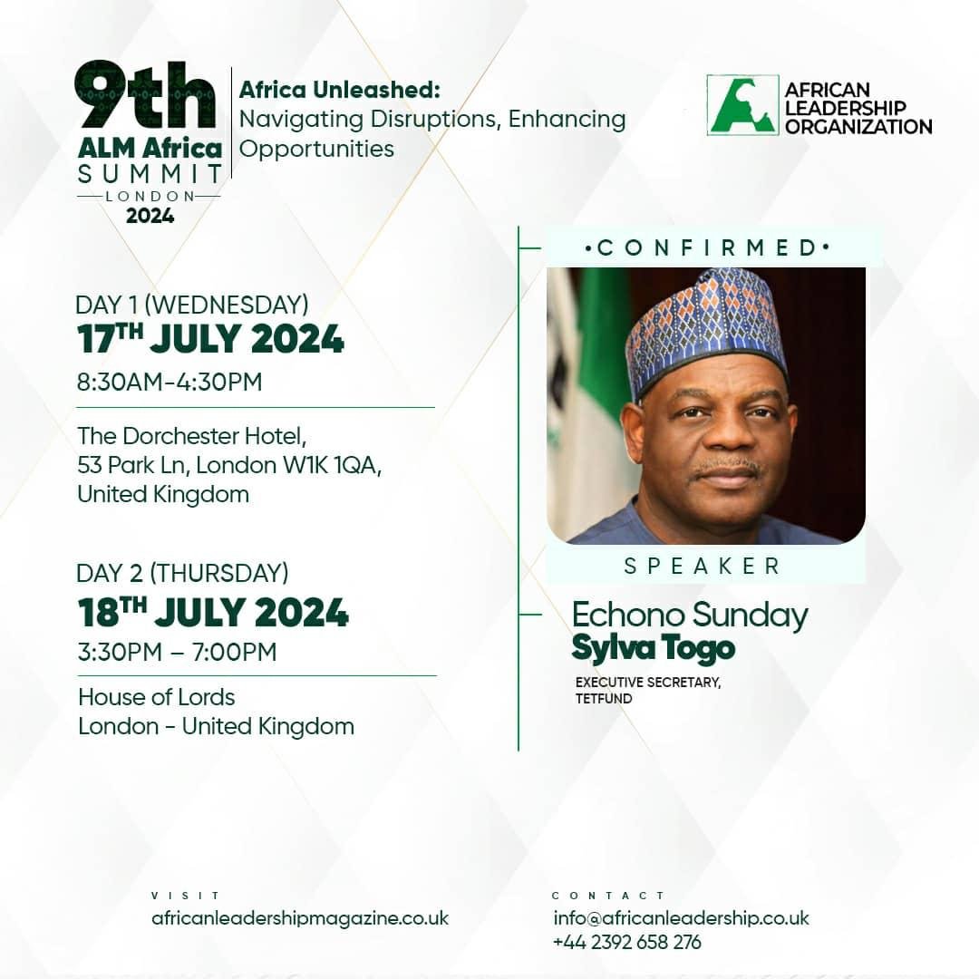 PHOTO NEWS: Executive Secretary of Tetfund, Arc. Sonny Echono received the African Leadership Excellence Award in Educational Development 