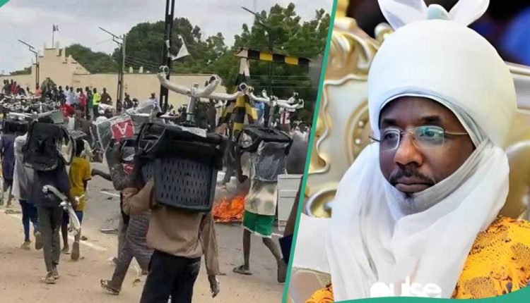 Protest: Emir Sanusi condemns destruction of property in Kano
